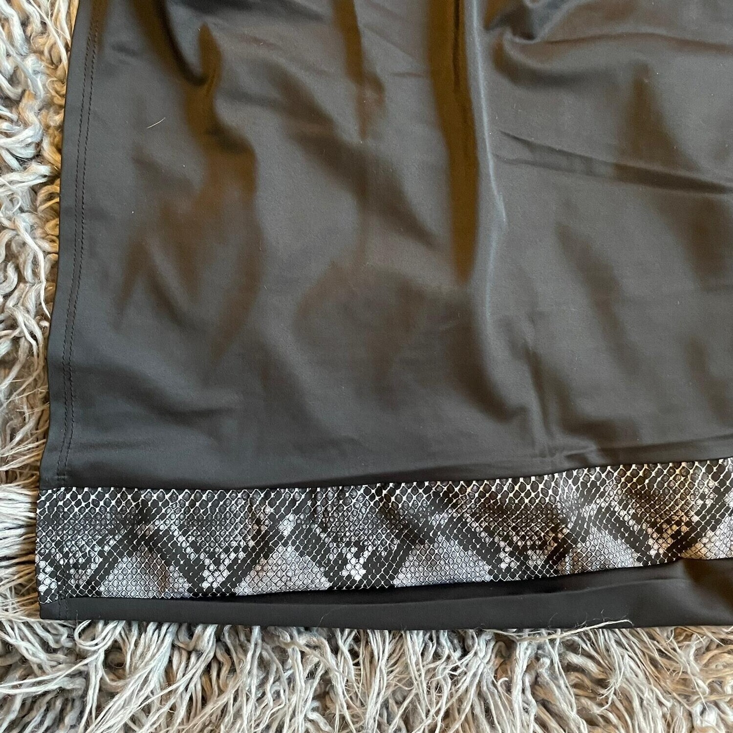 The perfect swim dress -black snakeskin, choose (size and side stripe): snakeskin XS
