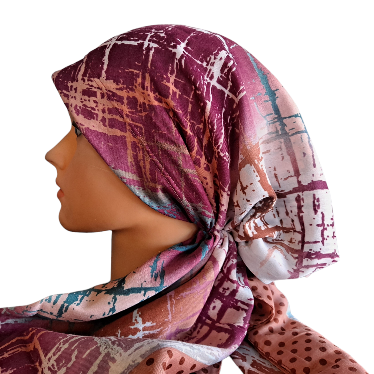 Apricot Turkish Tichel w/band sewn in