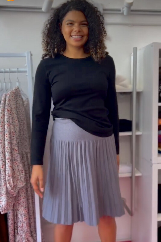 MM pleated skirts - medium gray (DARKER than pictured)