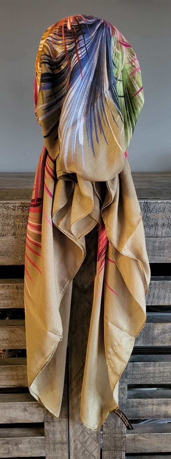 Light olive - Turkish pretied tichel w/band sewn in (BBS)