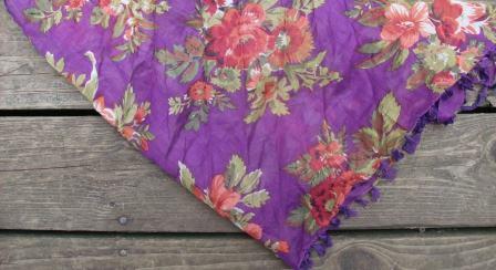 Purple tichel bandana