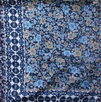 Blue silky style tichel