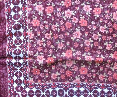 Maroon silky style tichel