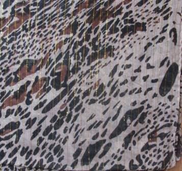 Fancy cotton animal print tichel beige background