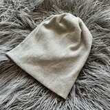 Light gray waffle cotton beanie