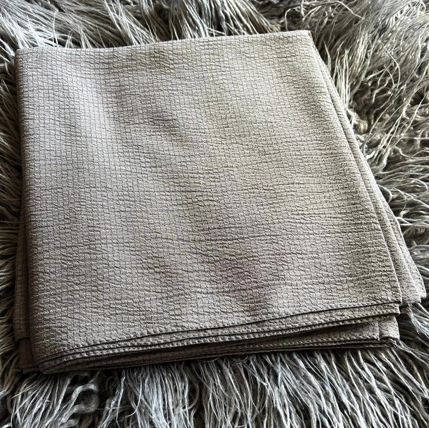 Dark gray textured solid tichel