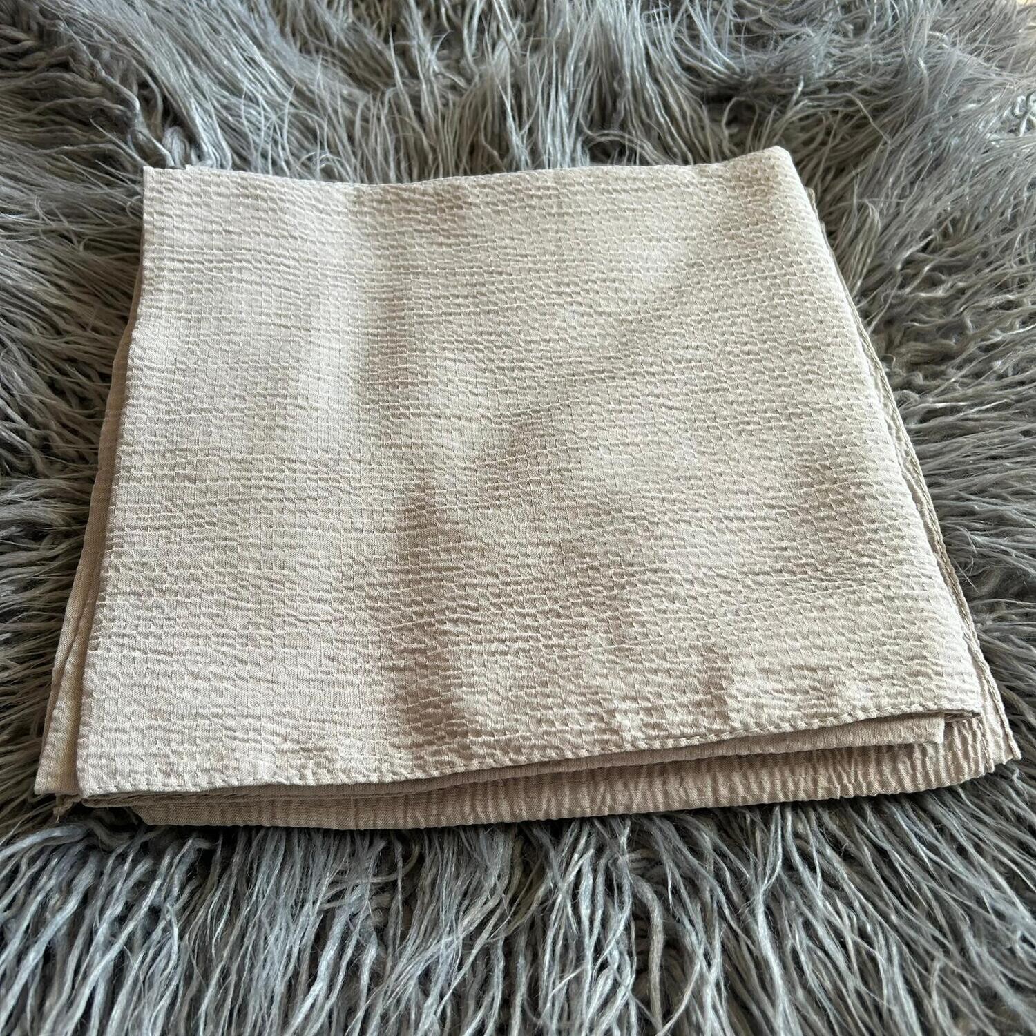 Stone light gray textured solid tichel