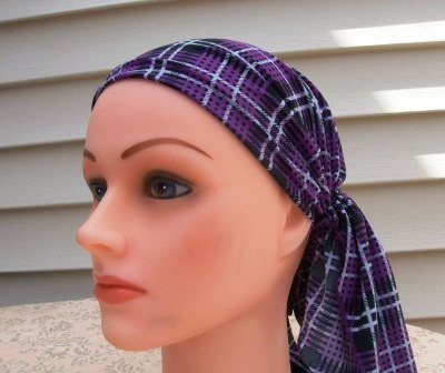 Pretty plaid pre tied tichel