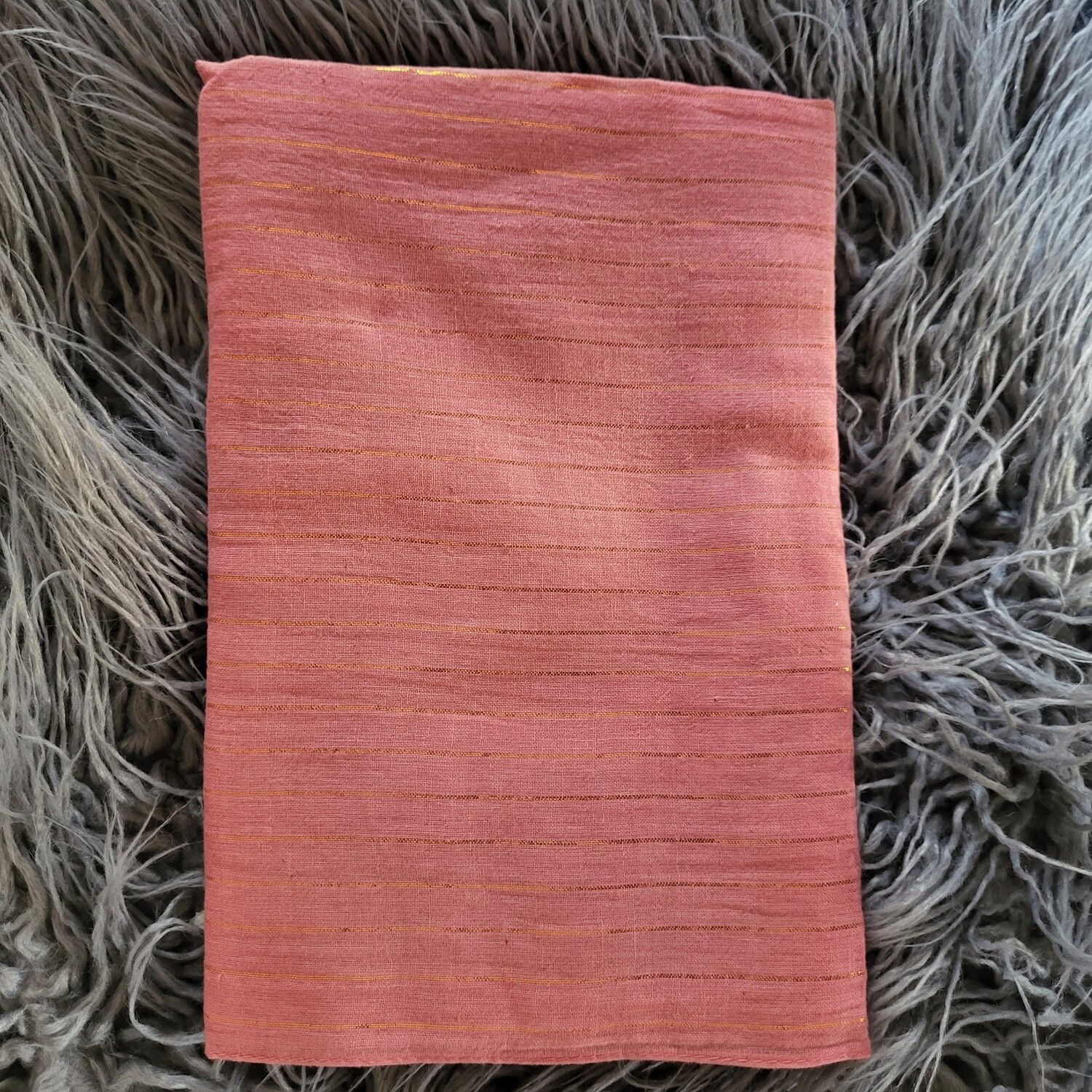 lurex tichel gold threads - dusty pink