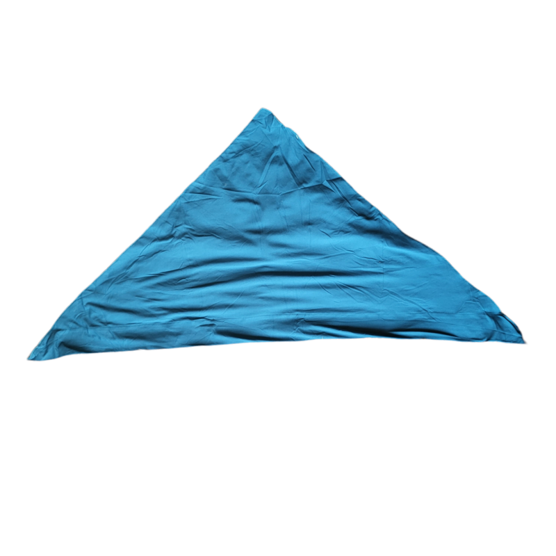 Teal soft triangle head covering