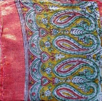 Orange shimmering tichel