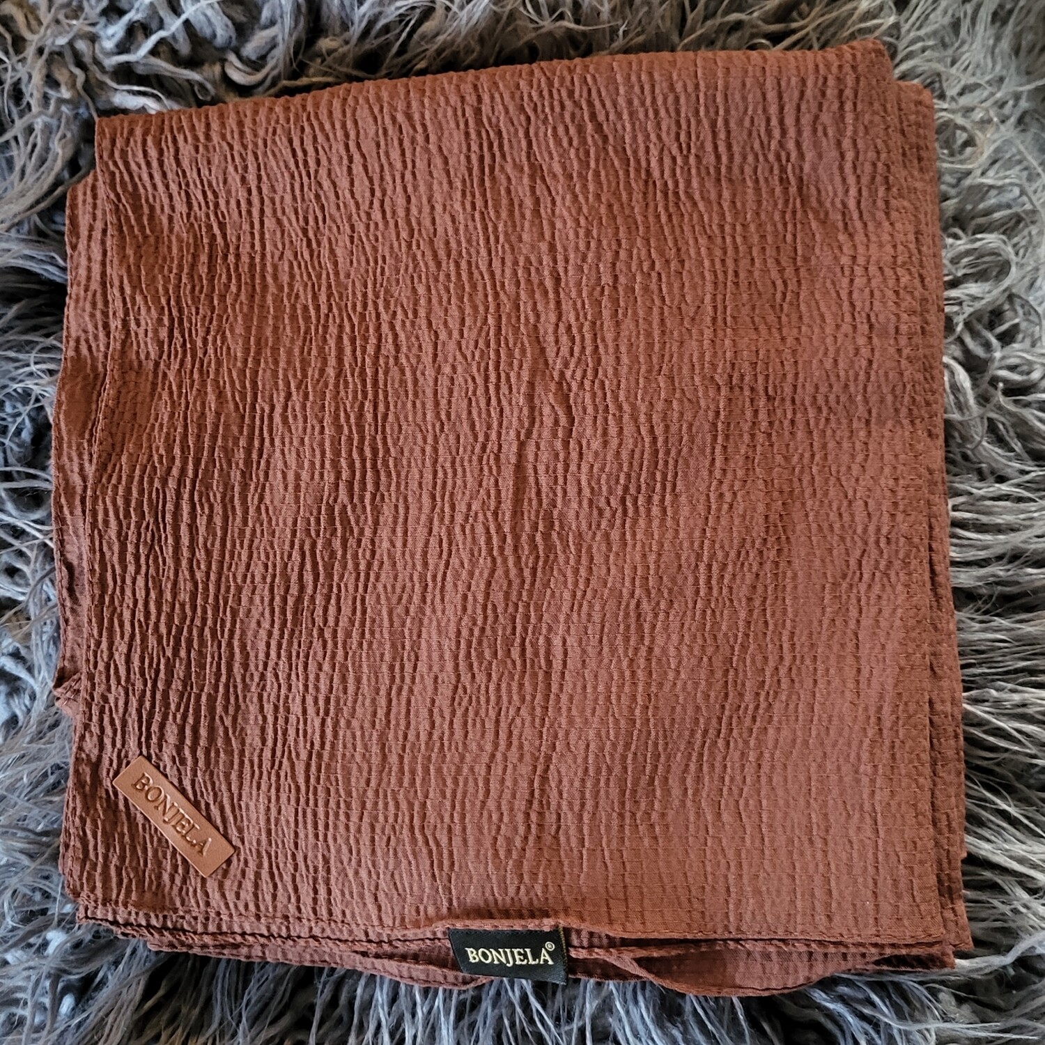 Caramel textured solid tichel