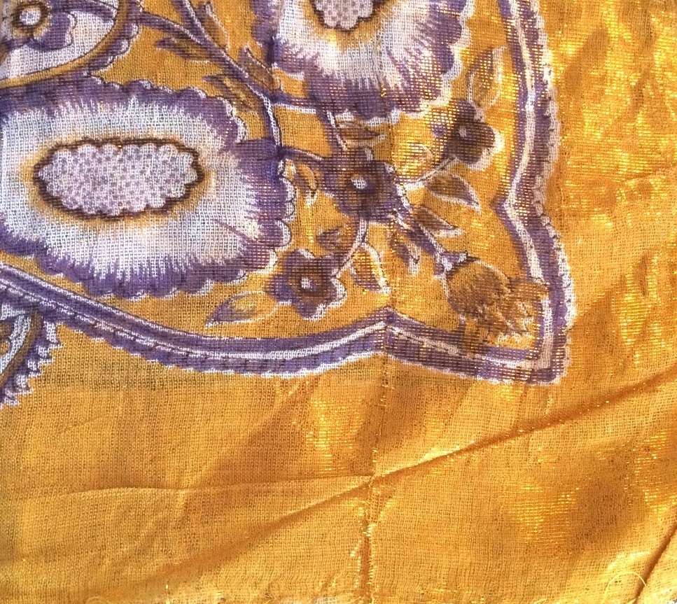 Gold shimmer headscarve tichel