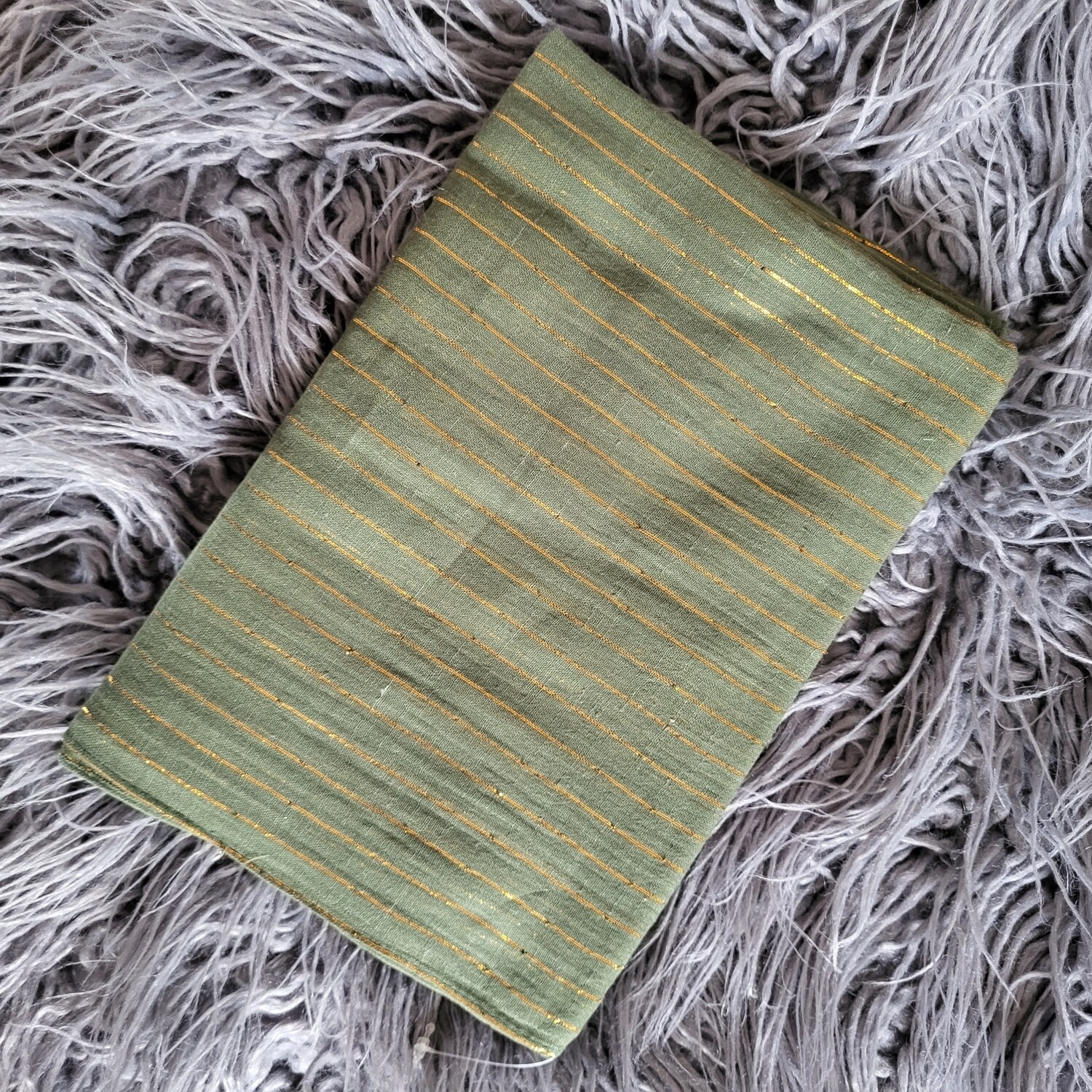 lurex tichel gold threads - green