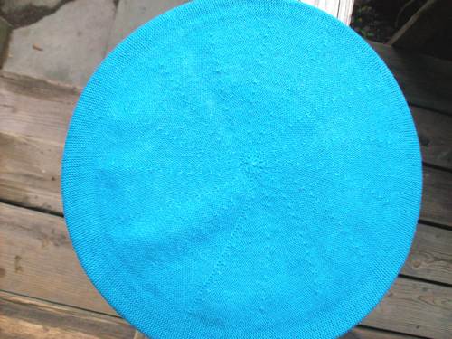 Cotton beret beach blue