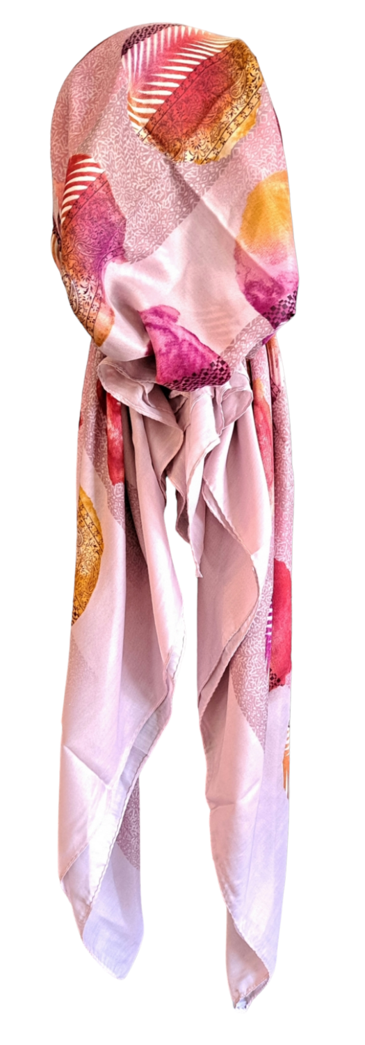 Dull blush - bright Turkish pretied tichel (BBS)