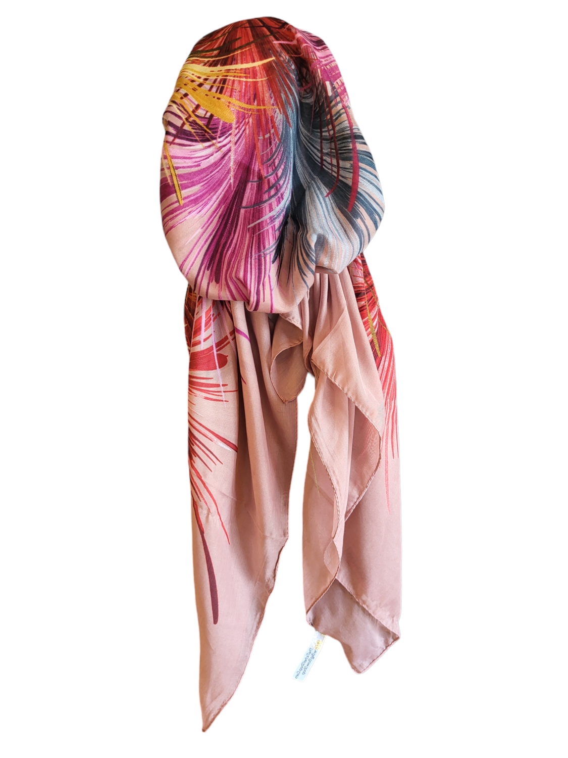 Pink/blush - multicolored Turkish pretied tichel (BBS)