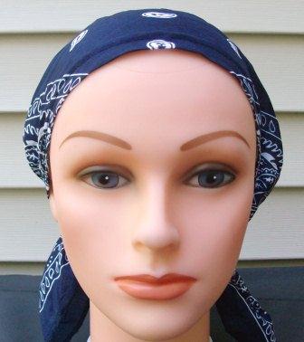 Pre tied bandana navy blue