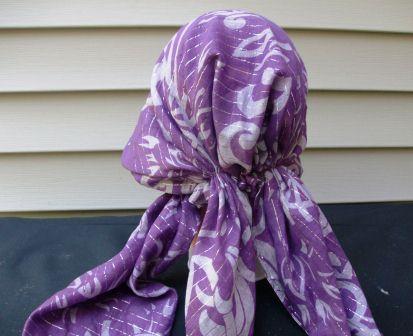 Pre tied tichel light purple