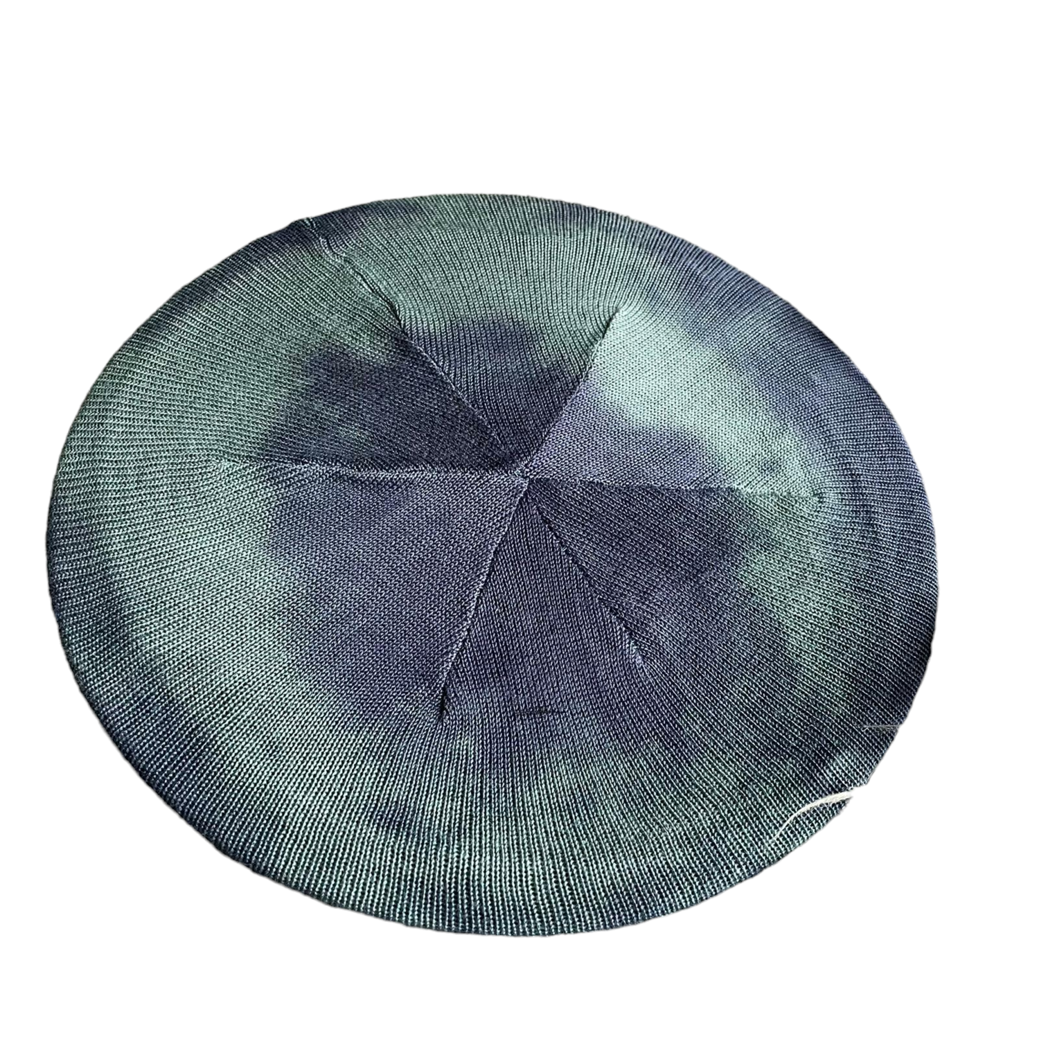 Tie dyed lined snood/beret - denim