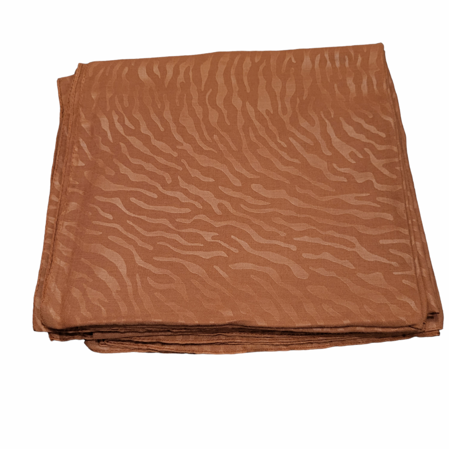 Rust - slightly zebra patterned tichel head scarve