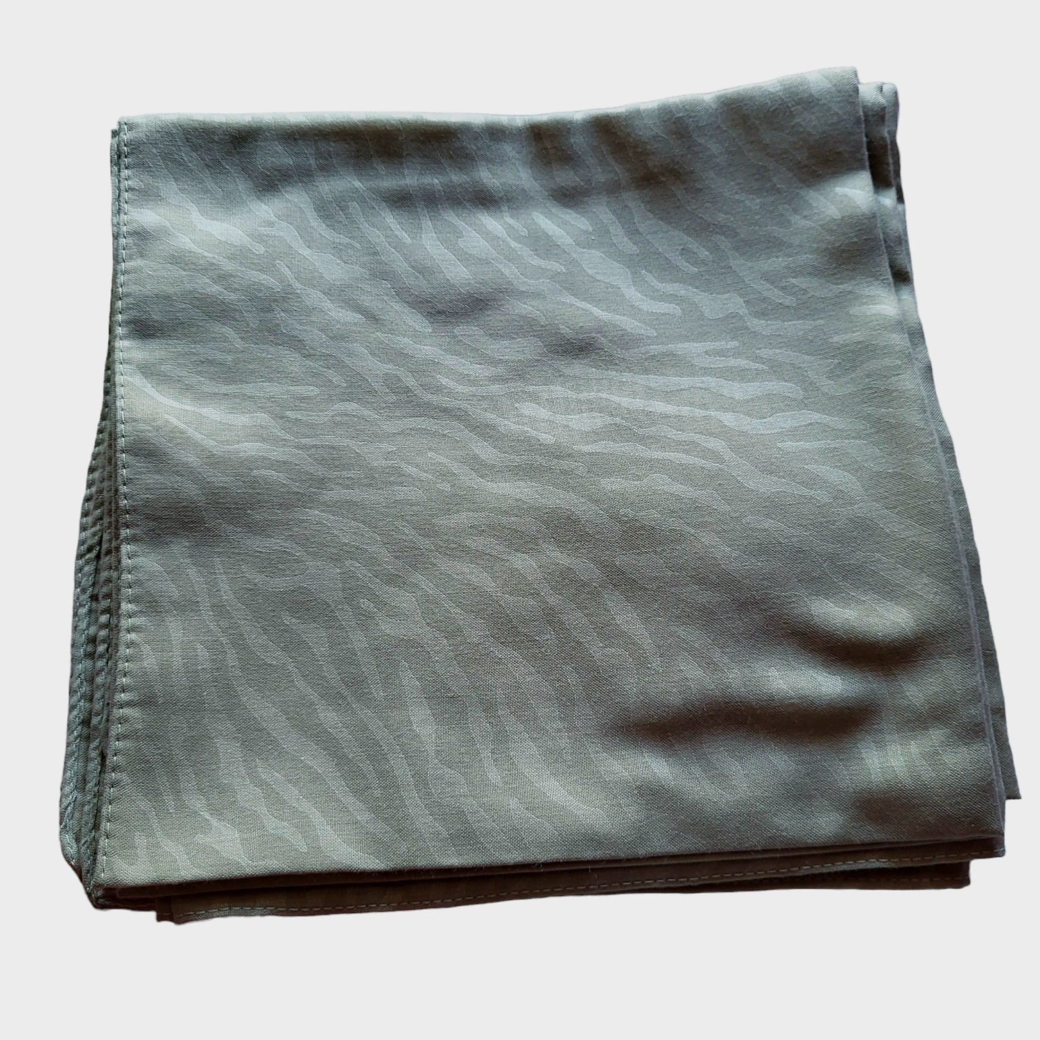 Dusty teal - slightly zebra patterned tichel head scarve