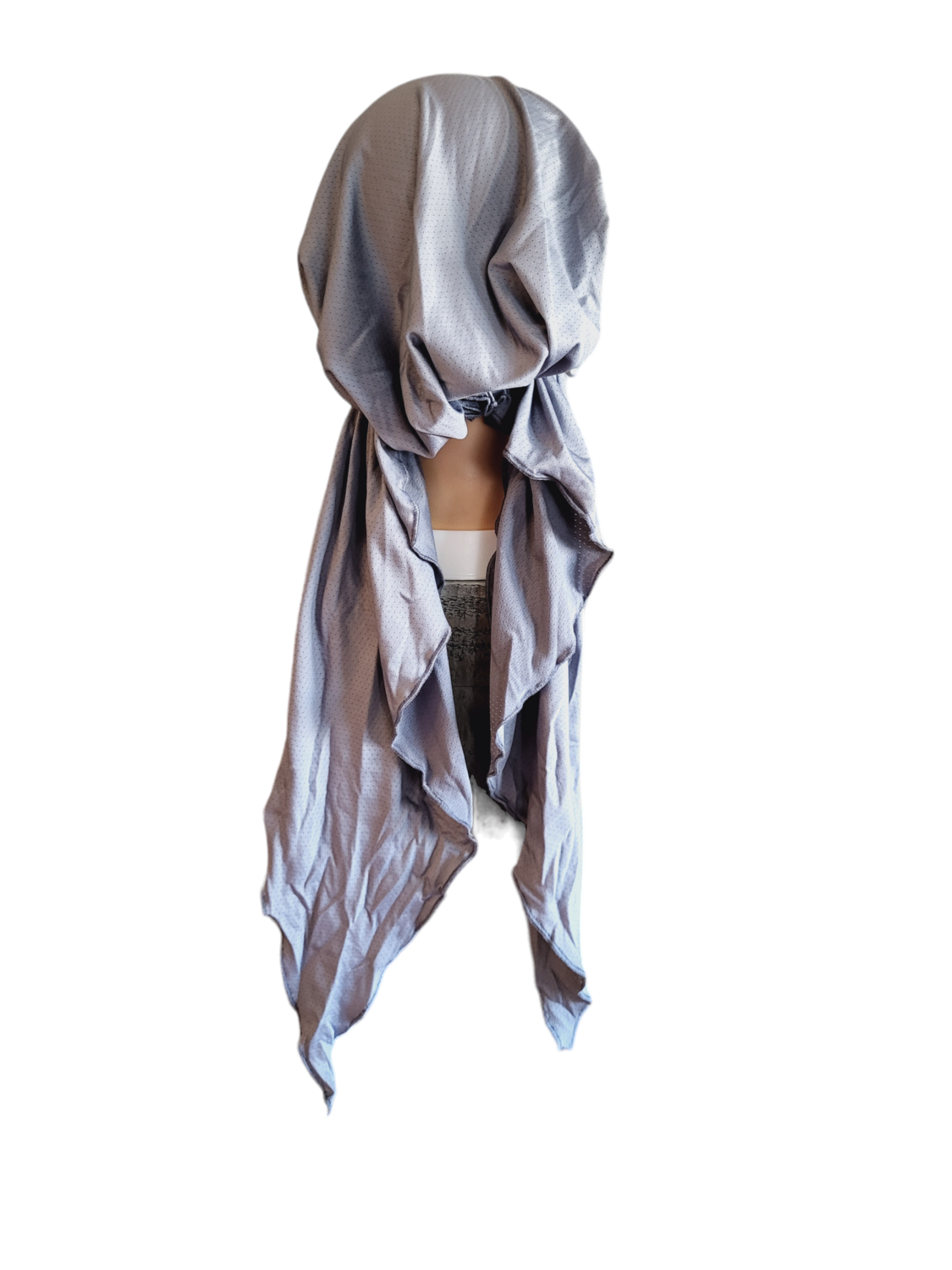 Gray - Dri-Fit pretied tichel w/band sewn in