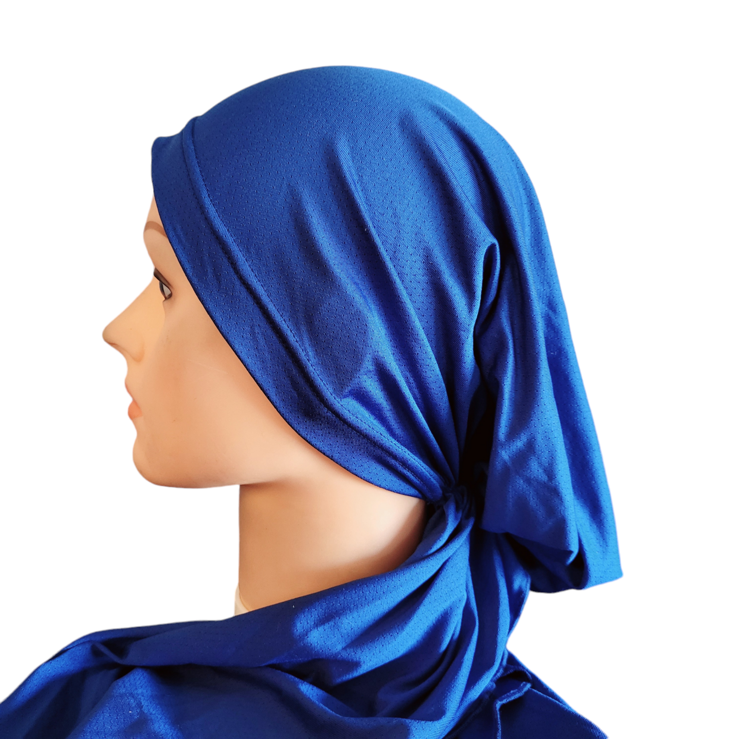 Royal blue - Dri-Fit pretied tichel w/band sewn in