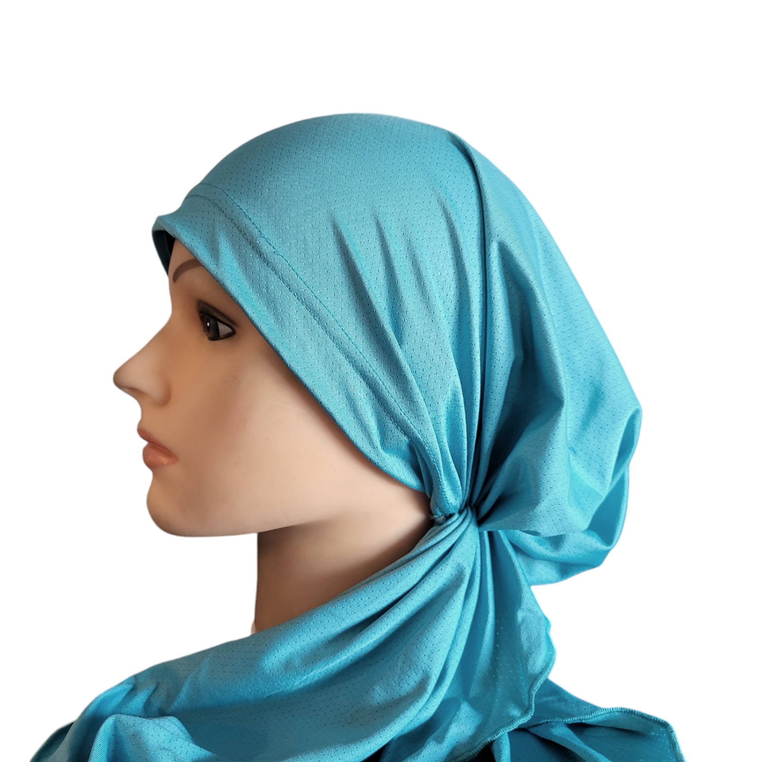 Sky blue - Dri-Fit pretied tichel w/band sewn in