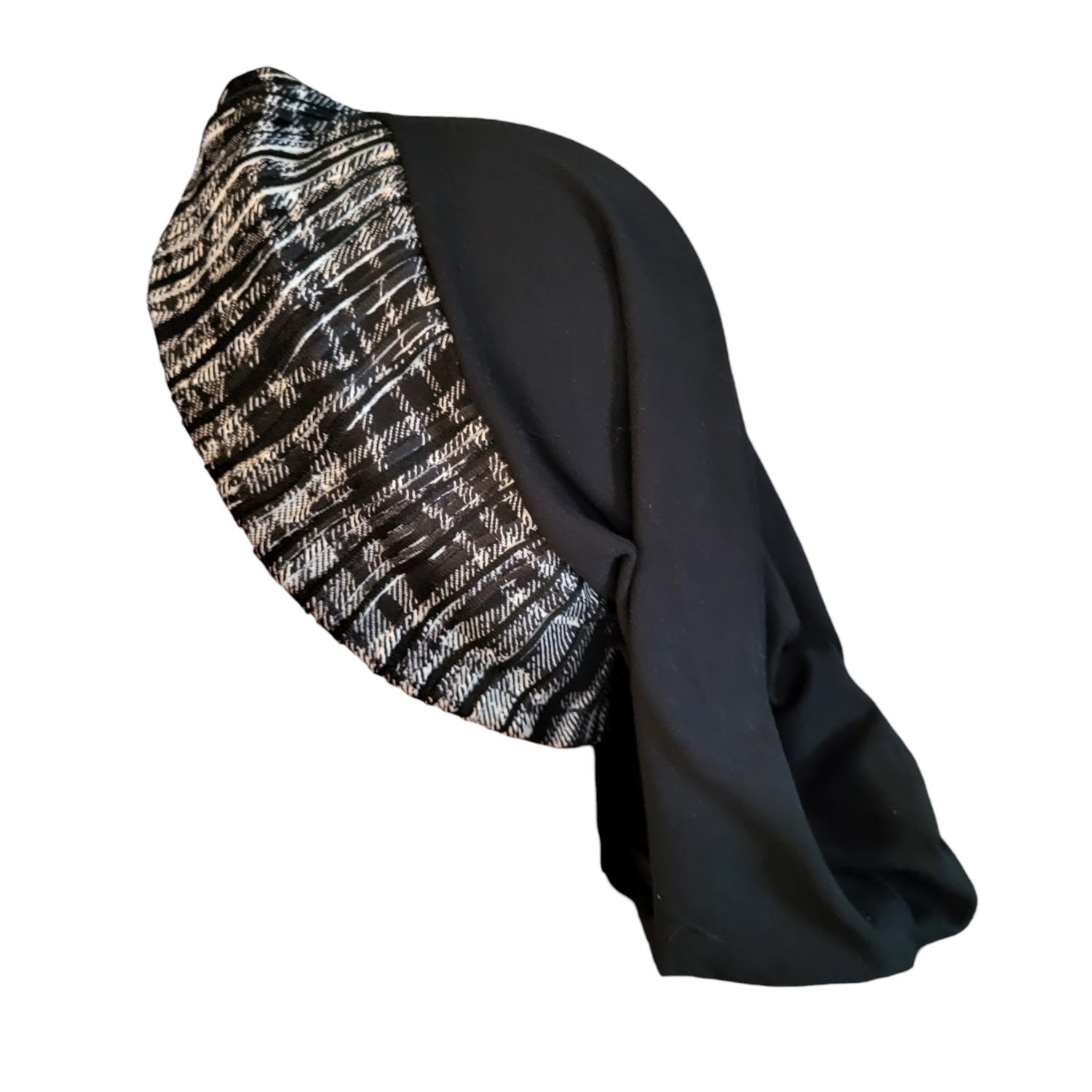 THIN - black knot snood w/ front design #2
