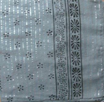 Dotted pattern tichel gray