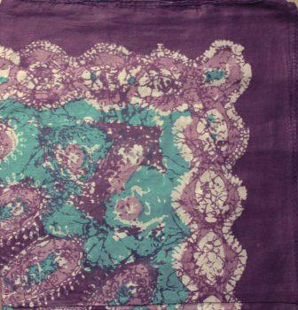 Round pattern tichel purple