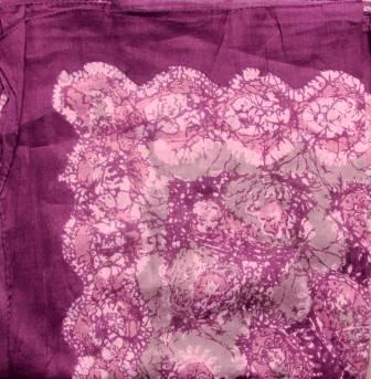 Round pattern tichel fuchsia rose