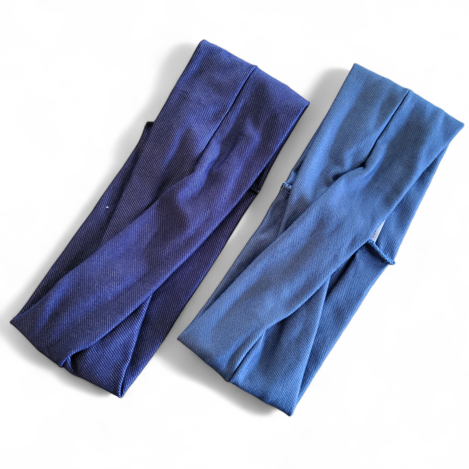Thin denim material - flat turban twist headbands