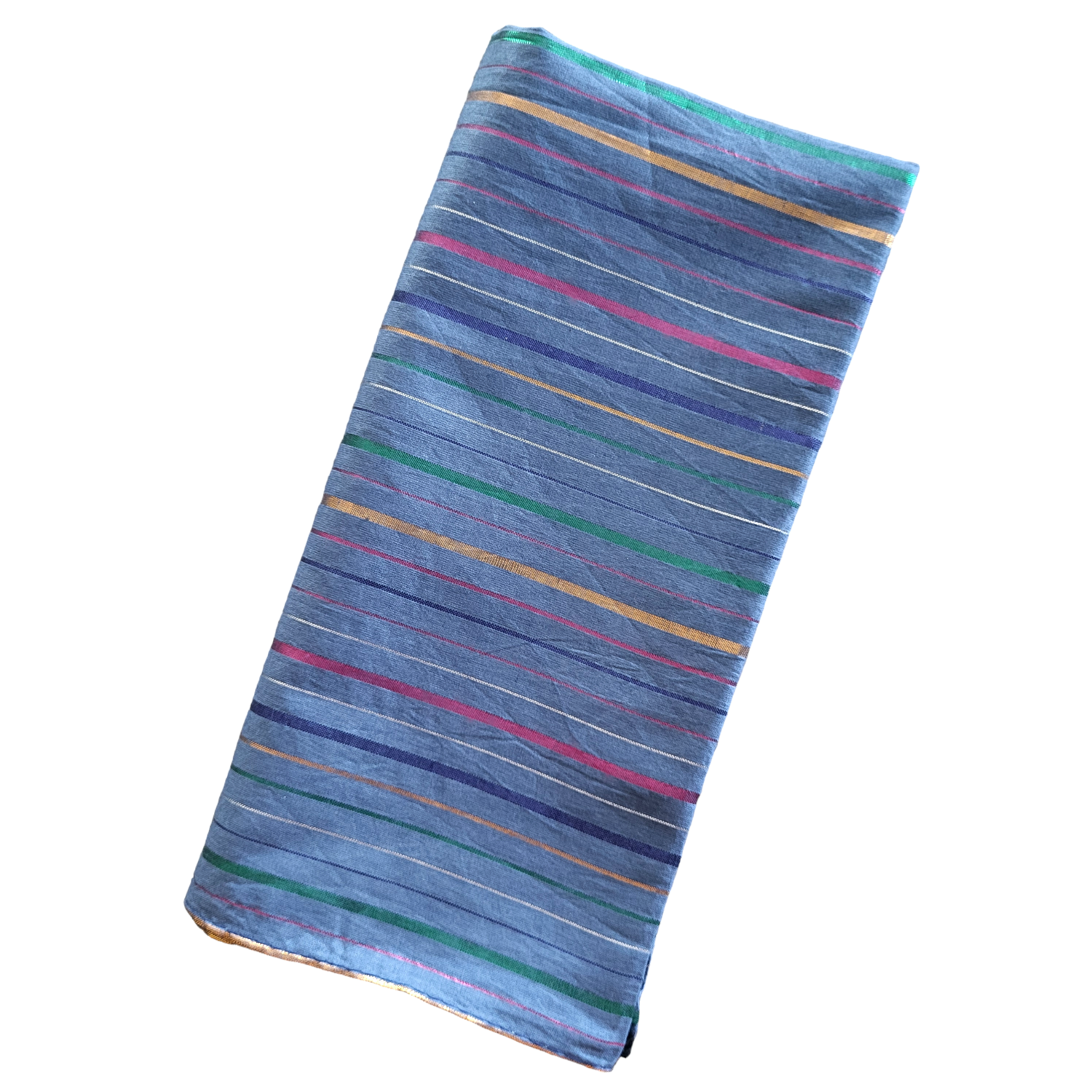 Thick stripes cotton tichel - denim