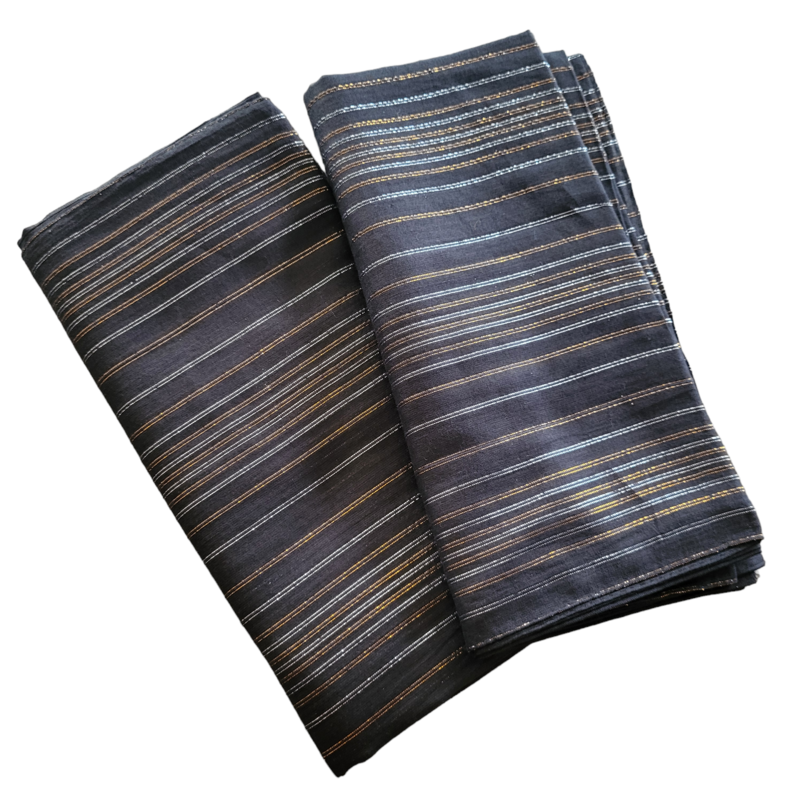 Black - dual colored thin stripes cotton tichels