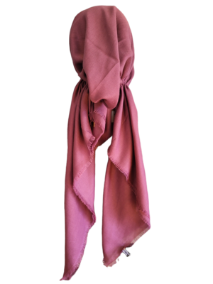 Deep dark berry solid  - soft fringes pretied tichel