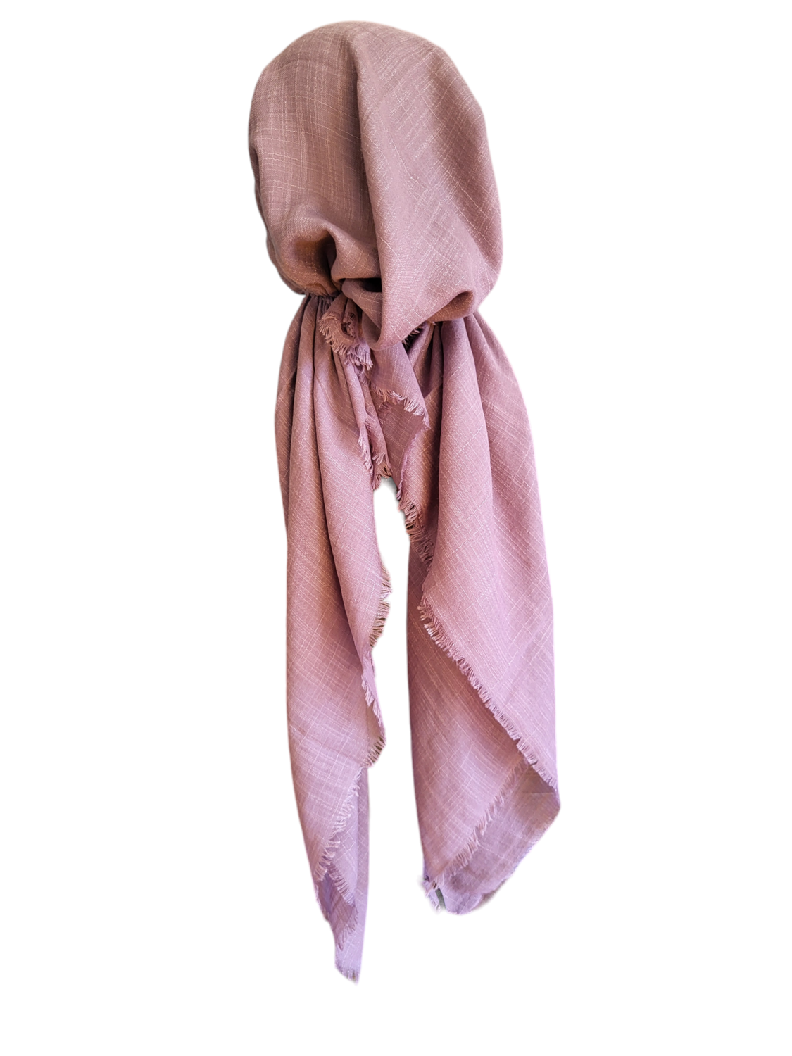 Lavender solid  - soft fringes pretied tichel