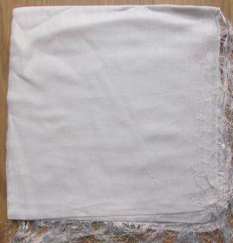 White solid color cotton tichel