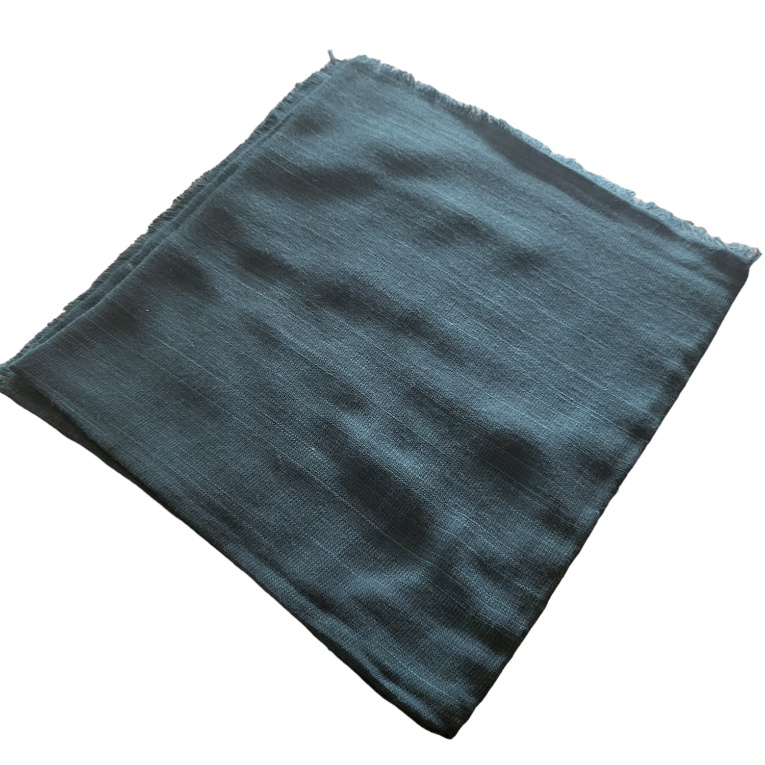 Solid soft fringed tichel - dark green