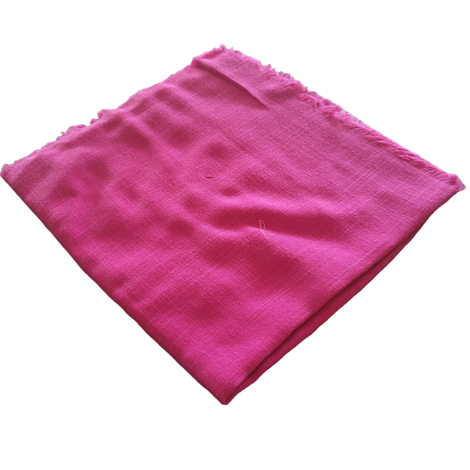 Solid soft fringed tichel - deep pink