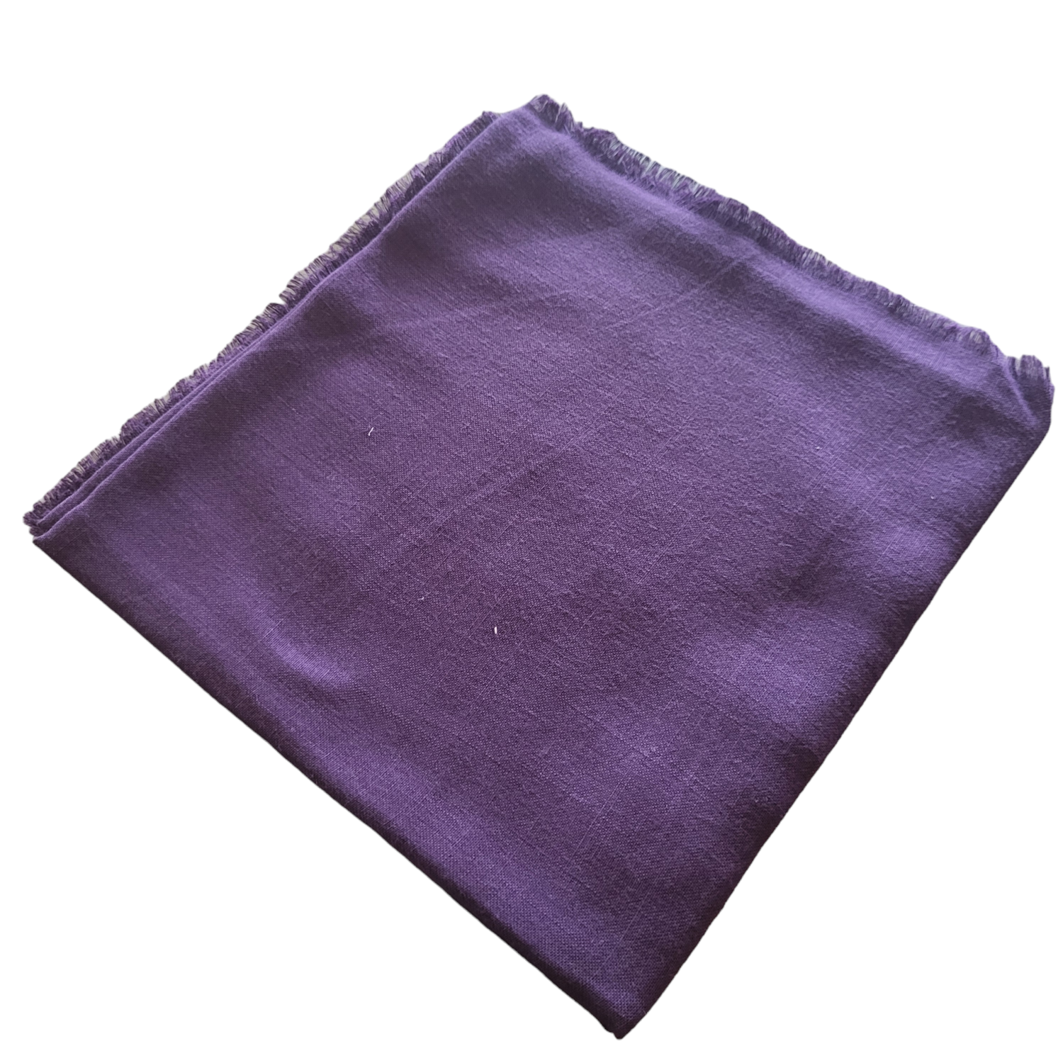 Solid soft fringed tichel - purple
