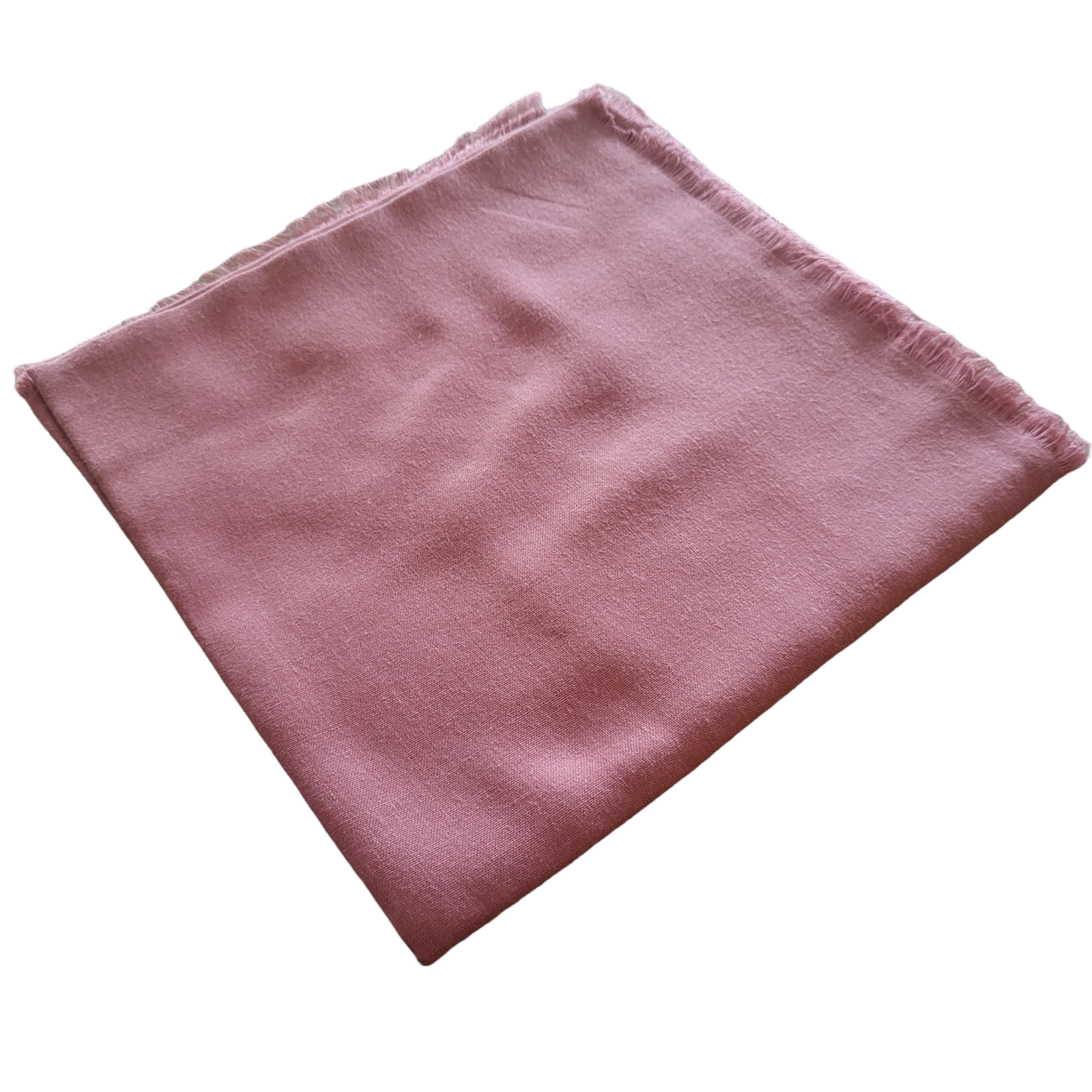 Solid soft fringed tichel - rose