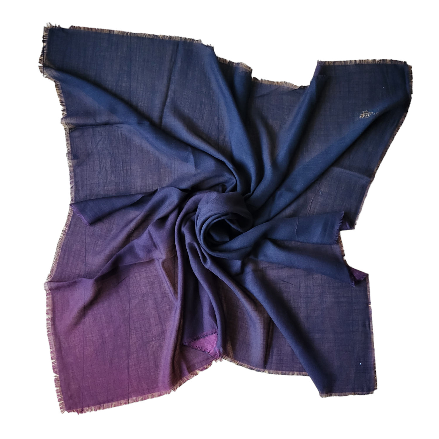 Shades of black/berry - shaded soft fringed tichel