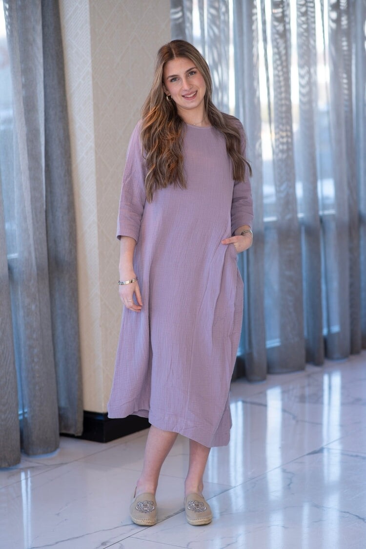 Super lightweight cotton dress - Lilac