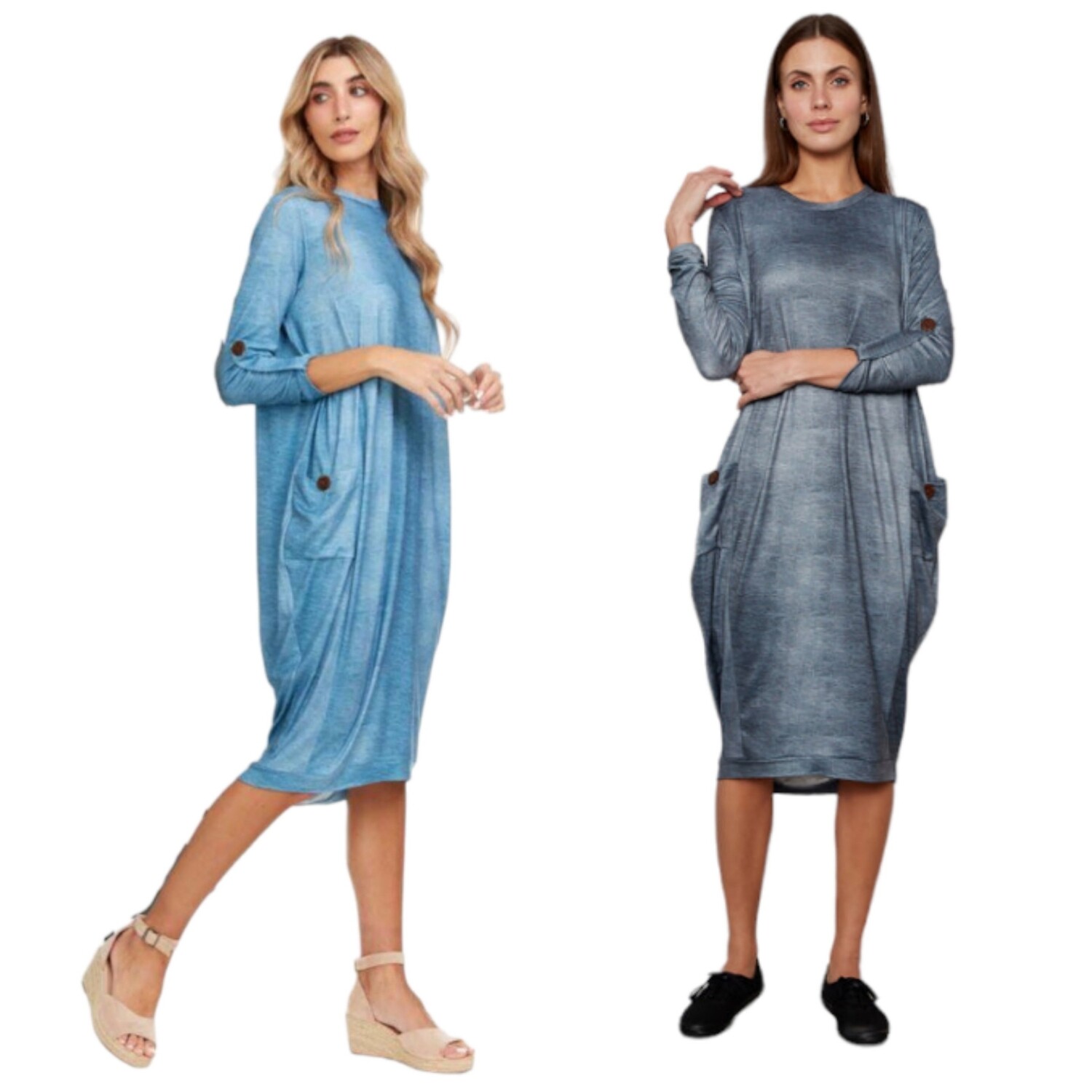 Denim cocoon dress