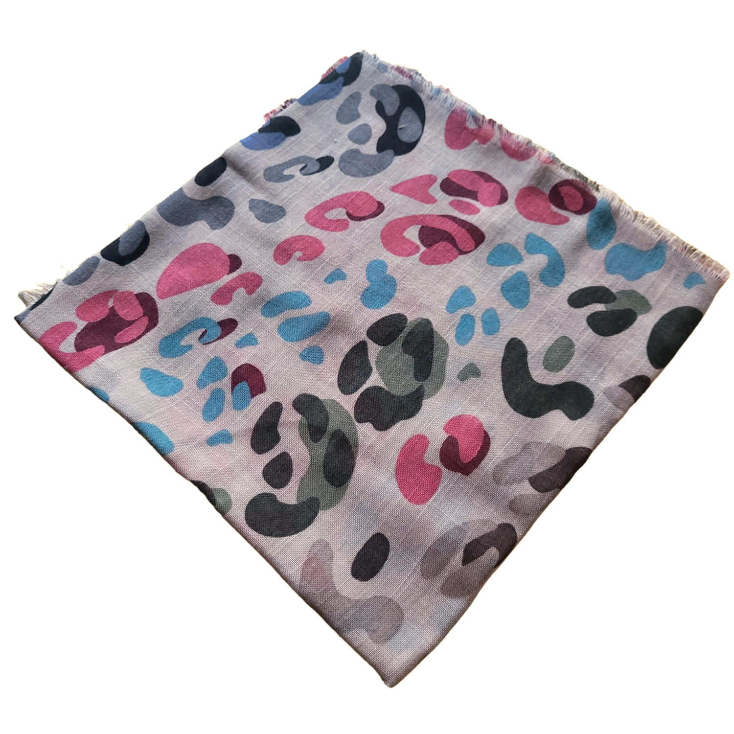 Pinky tan - colorful leopard soft fringes tichel