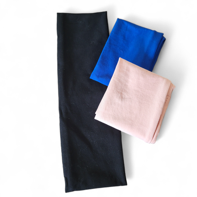 Narrow flat headbands - solid cotton