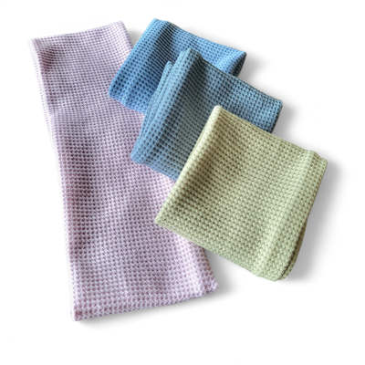 Narrow flat waffle cotton headbands