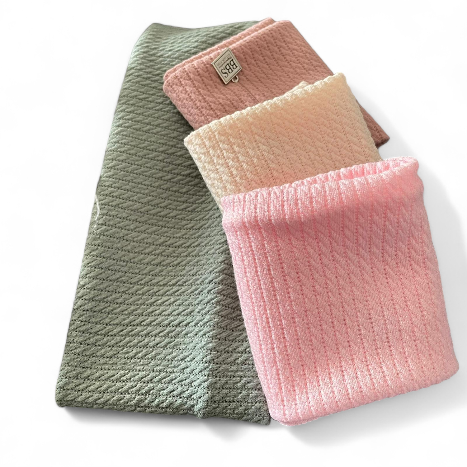 Fine cable ribbed flat headbands (wide and narrow)